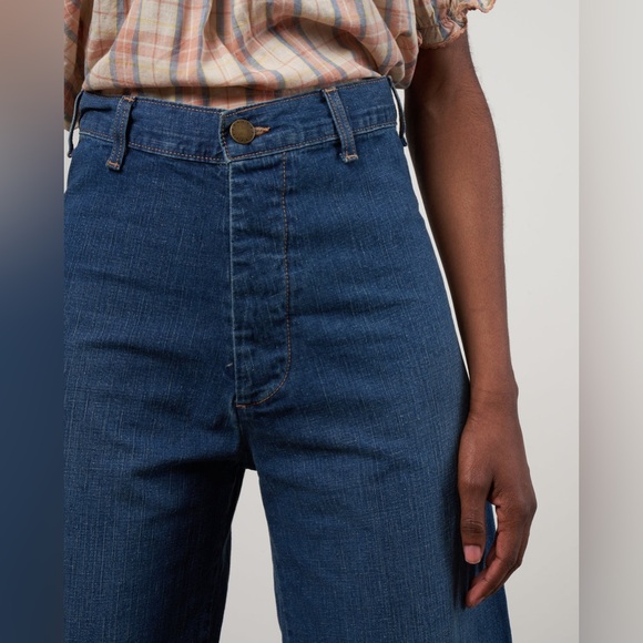 The GREAT the seafair jean, high waist wide leg - blue grass wash Size 28 - Picture 5 of 13